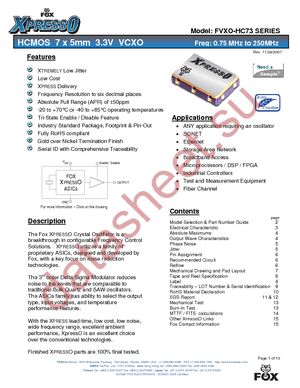 FVXO-HC73B-72.6 datasheet  